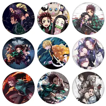

Anime Badge Demon Slayer: Kimetsu No Yaiba Kamado Tanjirou Cosplay Bedge Cartoon Collect Backpacks