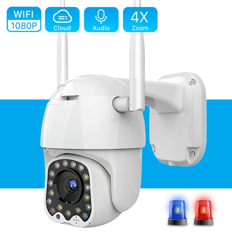 

1080P Cloud Wifi PTZ Surveillance Camera Outdoor 2MP Auto Tracking Home Security 4X Digital Zoom Speed Dome Camara De Seguridad
