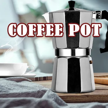 

50/100/150/300/450/600ml Aluminum Coffee Maker Durable Moka Cafeteira Expresso Percolator Pot Practical Moka Coffee Pot #25