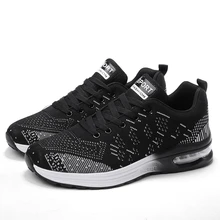Men Sneakers Air Cushion Outdoor Shoes Mesh Breathable Sport Running Shoes Low Top Soft Casual zapatos de mujer Size 36-44 Men Sneakers Air Cushion Outdoor Shoes Mesh Breathable Sport Running Shoes Low Top Soft Casual zapatos de mujer Size 36-44