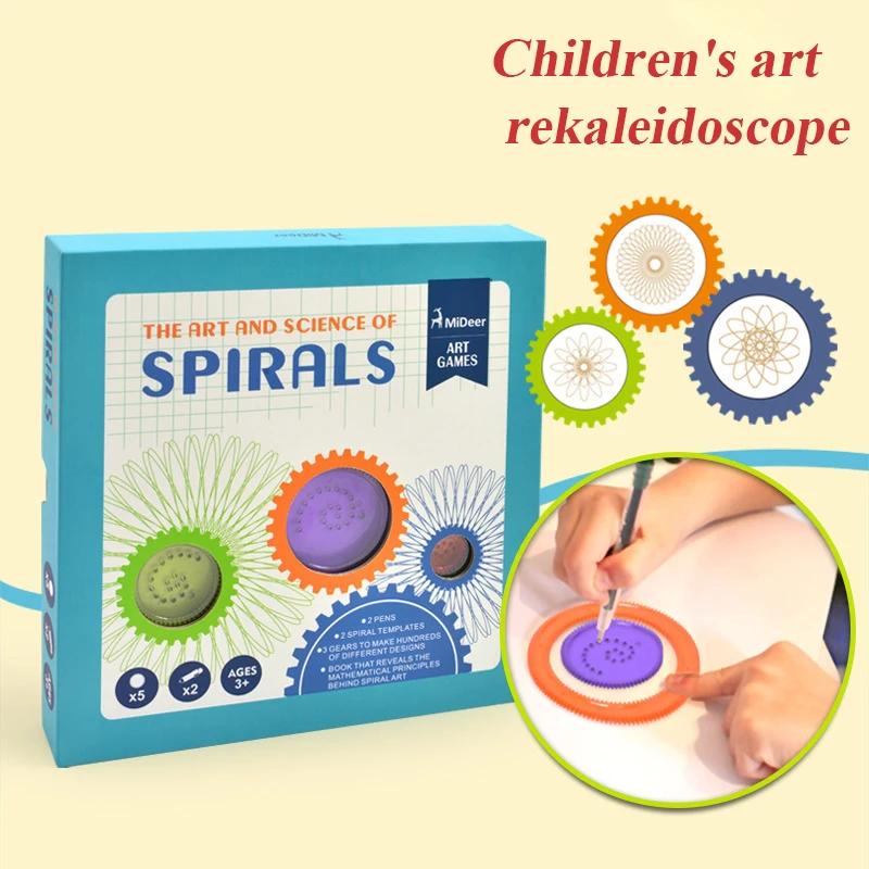 Spirograph игрушки для рисования, пластиковая живопись, посуда, волшебная доска для рисования, костюм Монтессори, Обучающие творческие шаблоны, игрушки в подарок