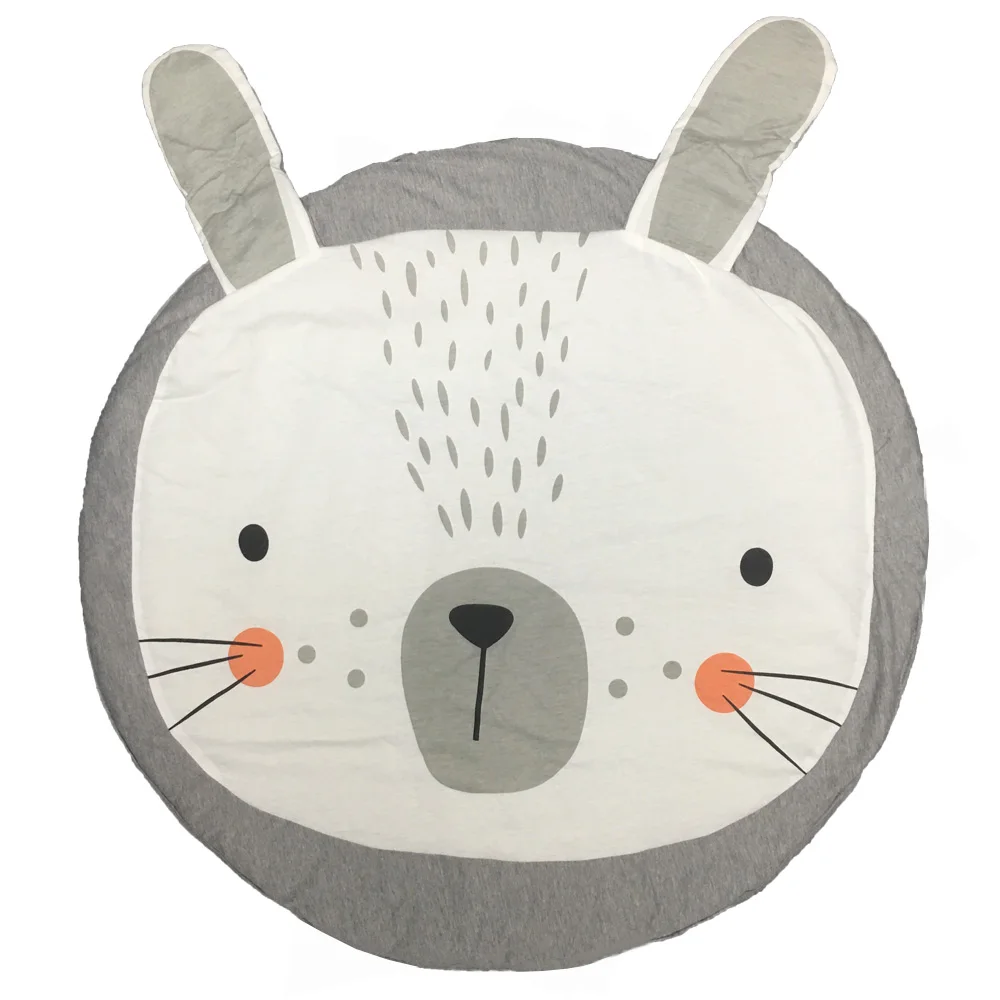 rabbit Мультяшные животные детские игровые коврики коврик для новорожденных ползание младенца одеяло хлопок Круглый Пол коврик, мат для Детская комната Декор - Цвет: rabbit