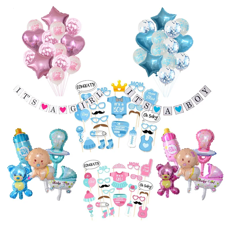 Baby Shower Boy Girl Decorations It's a Boy It's a Girl Balloon