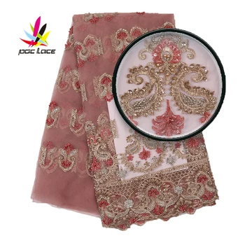 

Embroidery 3d Tulle Lace Fabric Heavy Beaded Tulle Dress Fabric Pearl Lace Tulle Pearl 3D French Wedding Dress Fabric AMY2919B