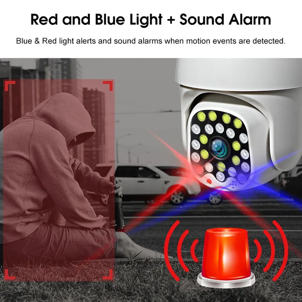 

IP66 ip wireless camera Wifi Security Camera Auto Tracking Detection Night Vision voice recorder PTZ 2.0MP 1080p Full HD 23 LEDs