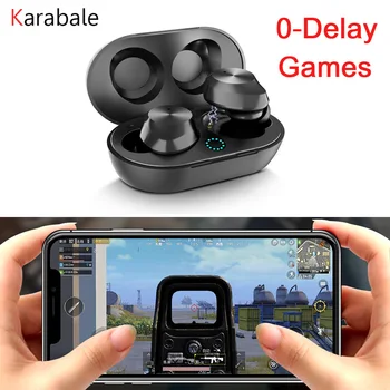 

0-Delay TW9 TWS Bluetooth Earphones,Waterproof Touch control HD Stereo Wireless Headphones,Noise Cancelling Gaming Headset