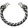 Trendy Handmade Customize Viking Wolf Wild Boar Bracelet For Men Cuff Tibetan Silver Odin Raven Opening Bangle Bracelets Jewelry 5