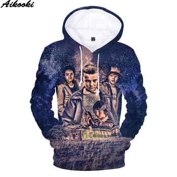 

Newest Stranger things 3D Hoodie Fashion Men/Women Loose Popular Harajuku Style Anime Hoodie Stranger things 3D Hooded Pullover