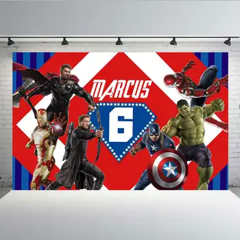 

Custom Avengers Superhero Back Drop Backdrop Birthday Banner Party Theme Background Photography Photo Background