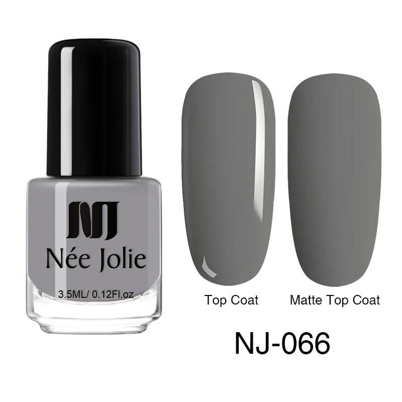 3.5ml NJ-066 Матовый лак для ногтей NEE JOLIE Effetc, черный чистый цвет, розовый лак для ногтей, масляной лак, лак для ногтей, лак для ногтей - Цвет: 3.5ml NJ-066