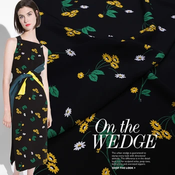 

140cm Wide 16Momme Crepe De Chine Fabric for Dress Brand Shivering Printed Cloth Diy Sewing Fress Shipping Spring&summer New