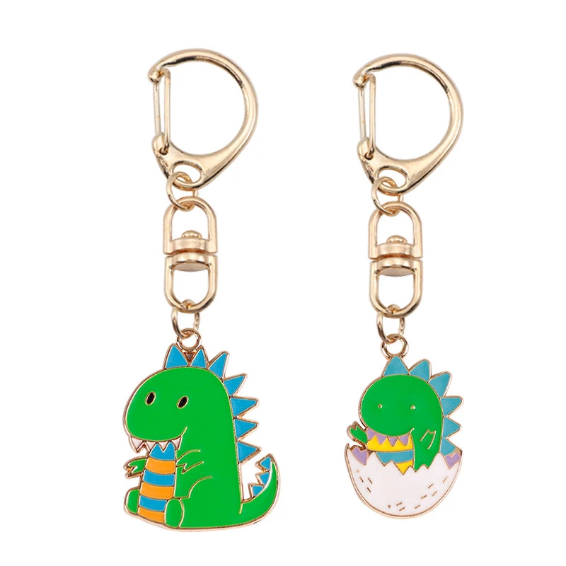 

Брелок с милым зеленым динозавром для детей, креативный мультяшный кулон с животным, ювелирные аксессуары, детский подарок на день рождения