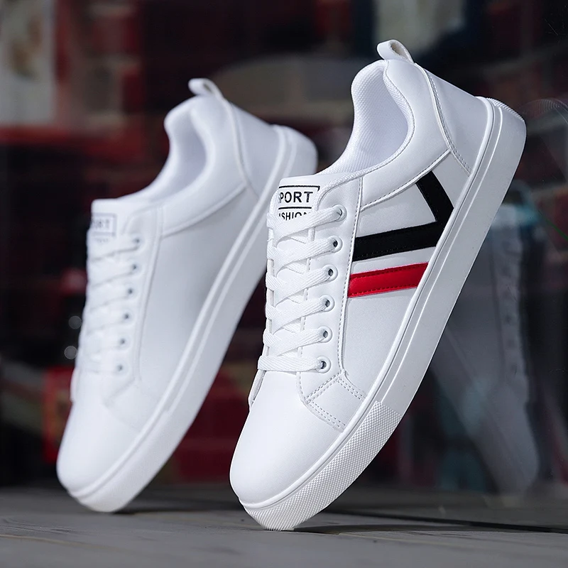 

Sneakers for Men Comfortable Classic Casual Skate Shoes Male Fashion Non-Slip Leather Skateboard Shoes Zapatos De Hombre 2021