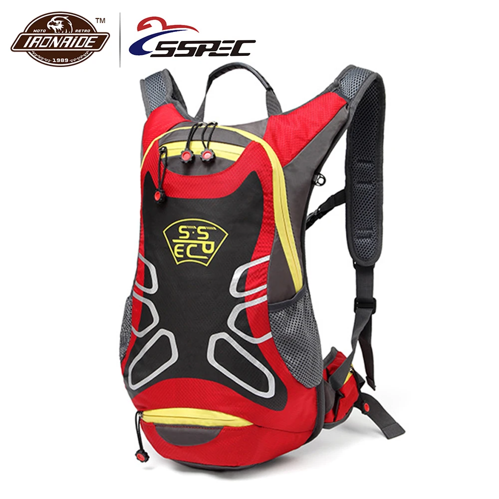 

SSPEC 17L Motorcycle Bag Waterproof Motorcycle Backpack With Water Bag Helmet Bag For Riding Climbing Camping Travel Hiking