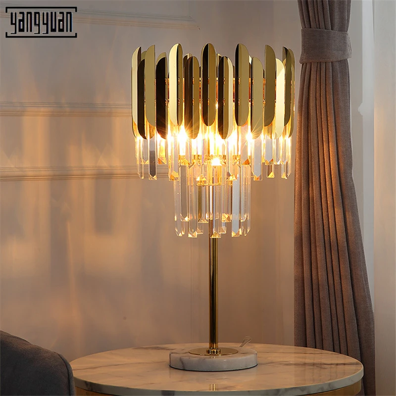 

LED Crystal reading lamp modern Bedside Reading Room Sitting Room Crystal Table Lamp Light lamparas de mesa para el dormitorio