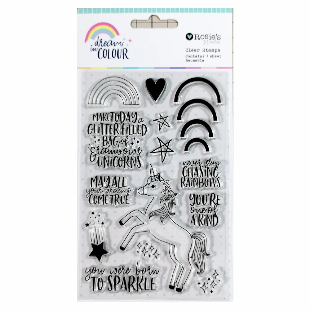 

CRZCrafter Clear Stamps Seal Transparent Silicone Unicorn DIY Crafts Reusable For Scrapbooking Cardmaking Journaling Decorations