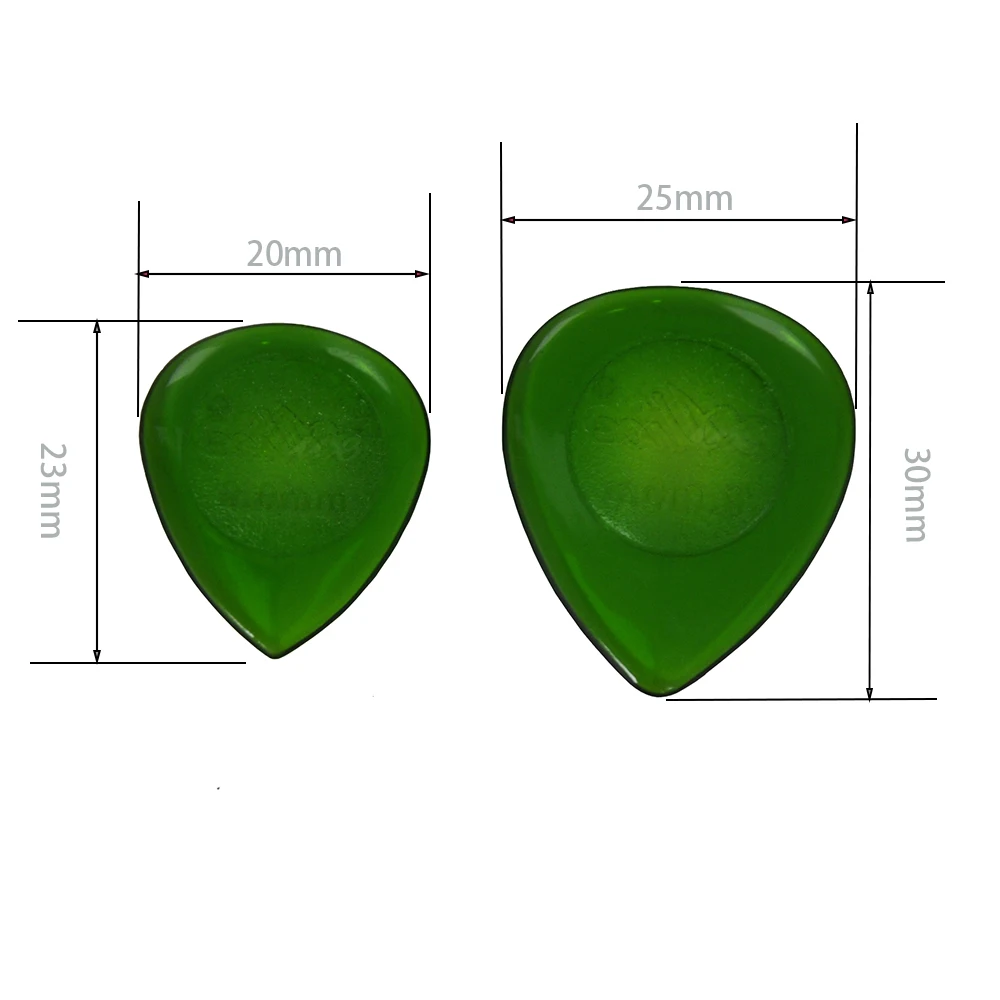 50pcs/lot Alice Heavy 2mm Teardrop Green Guitar Picks Plectrums For Electric Guitar Bass Jazz