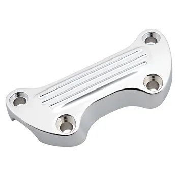 

Chrome Metal 1 In Upper Handlebar Clamp Riser Custom Bar Shield Cover For Harley 74-06 XL FX FXR FX Dyna FX Softail Motorbikes