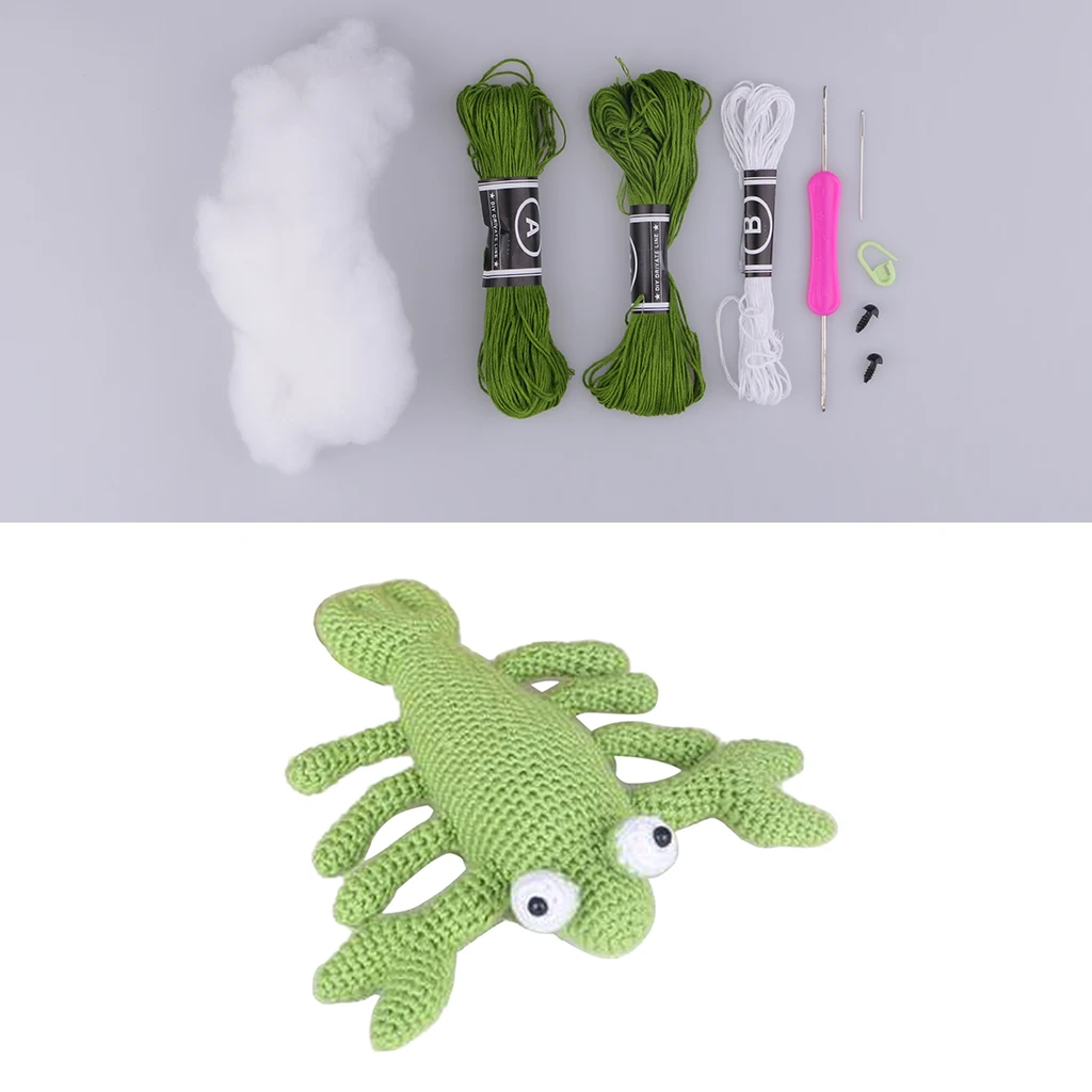 Lobster Doll Crochet Kit Amigurumi DIY Craft Project with Materials and Instruction