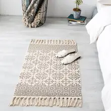 Современный богемный стиль небольшой ковер хлопок моющийся Реверсивный декоративный коврик предметы первой необходимости