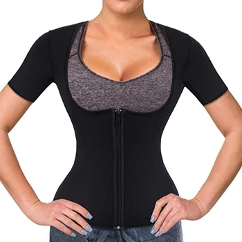 

Women Sauna Suit Waist Trainer Neoprene Shirt Sport Workout Corset Body Shaper Slimming Top Reducing shapers and shapers woman