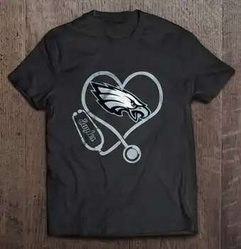 

Philadelphia Print T-Shirt Short Sleeve O-Neck Eagle Stethoscope Tshirts