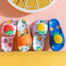 

Strawberry Children Slippers Summer Non-Slip Comfort Cartoon Kids Shoes Boys Girls Casual Slip-On Home Indoor Bathroom Slippers