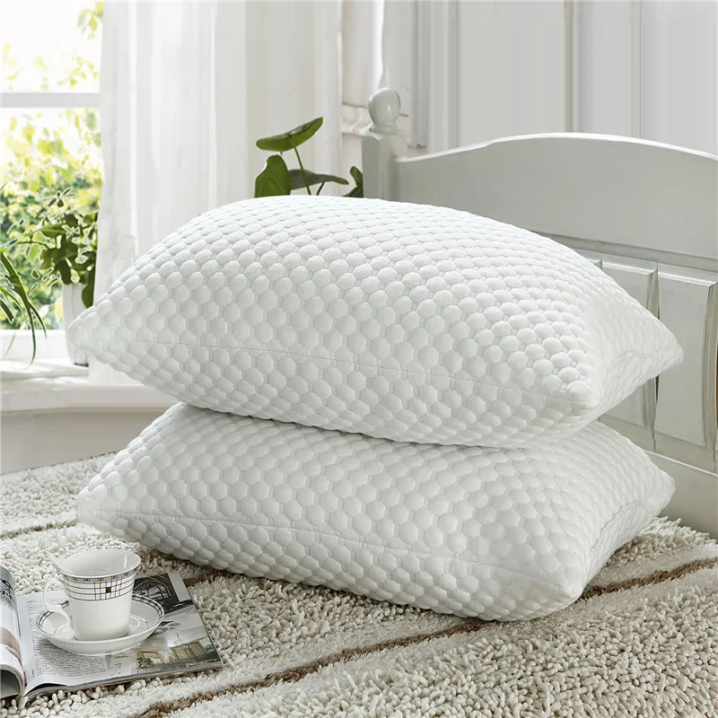 

High quality white Superfine fiber pillow 48*74cm High elastic pillow/Neck Pillow polyster fiber Filling water cube Pillow Cover