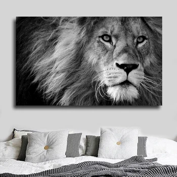 

Black and White Lion large 5d diy diamond painting diamond needlework mazayka embroidery full square round drill decor JX795