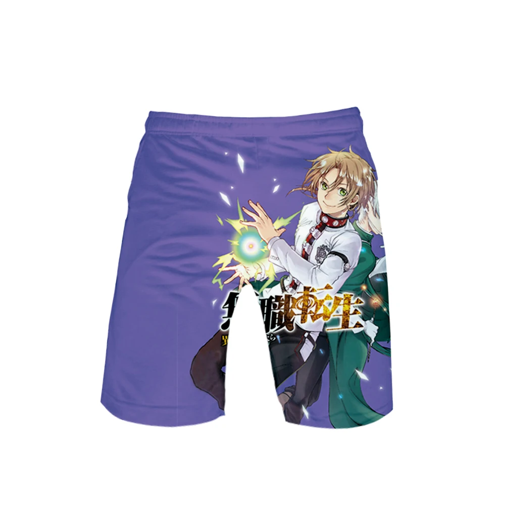 Mushoku tensei Printed 3D Beach Shorts Men Fashion Streetwear Shorts Hot Sale Harajuku Trendy Summer Wear