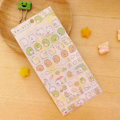 1pcs Sumikko Gurashi Paper Sticker Cute Bear Penguin Cat Decorative Adhesive for Diary Letter Scrapbook Stationery 3