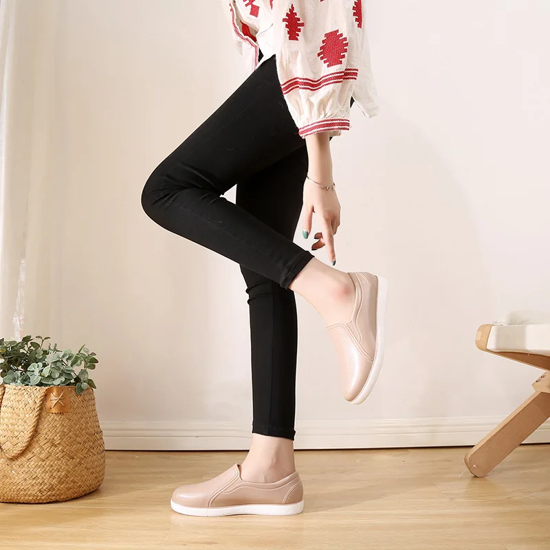 

Rain Boots Women's Fashion Korean-style Low Top Low-Cut Rain Boots Chef Kitchen Short Anti-slip Waterproof Shoes Adult Women's R