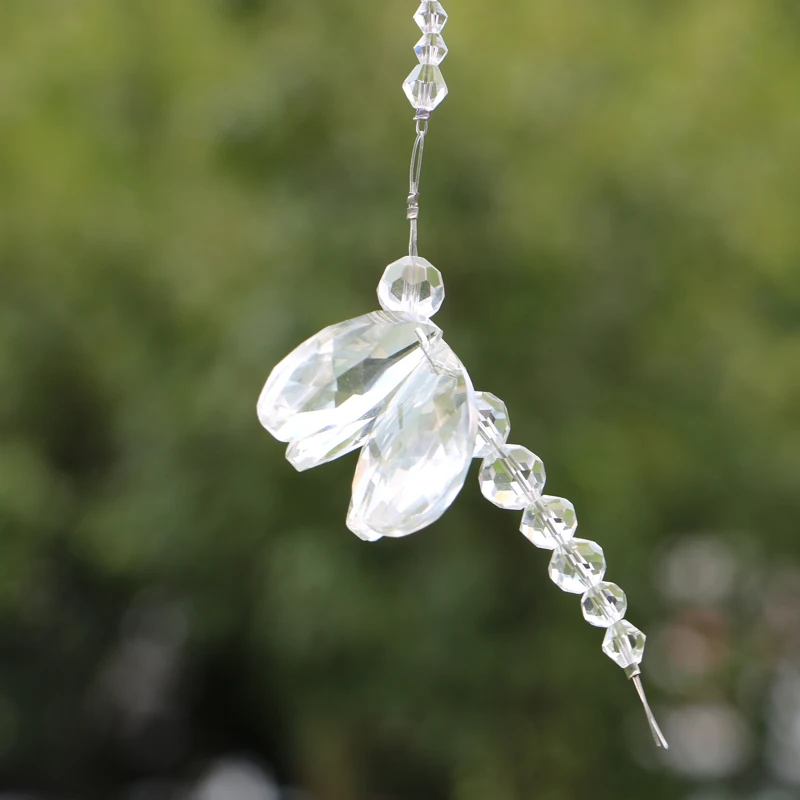 

1PCS Clear Glass Dragonfly Pendant Crystal Suncatcher Feng Shui Rainbow Maker Window Ornament