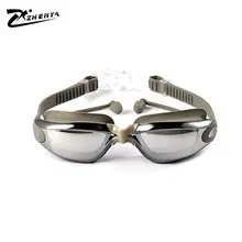 Очки для взрослых универсальные водонепроницаемые противотуманные цельные наушники с гальваническим покрытием близорукость гладкое стекло для плавания es