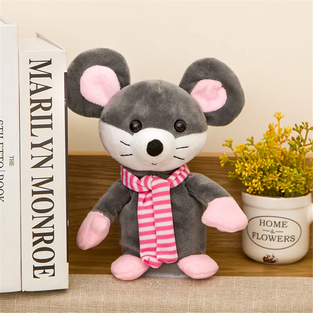 20 см Kawaii Music mouse плюшевые игрушки мягкие животные Танцующая кукла Мышка для детей Детские спящие игрушки прекрасный Рождественский подарок