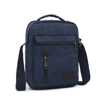 

Male Bags Fashion Solid Canvas Crossbody Bags Male Business Shoulder Messenger Bag Casual Handbags bolso hombre sacoche homme