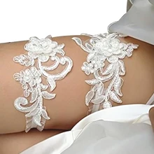 Женские свадебные подвязки в западном стиле для невесты, блестки, кружево, белая вышивка, свадебные аксессуары для одежды, подвязки для ног