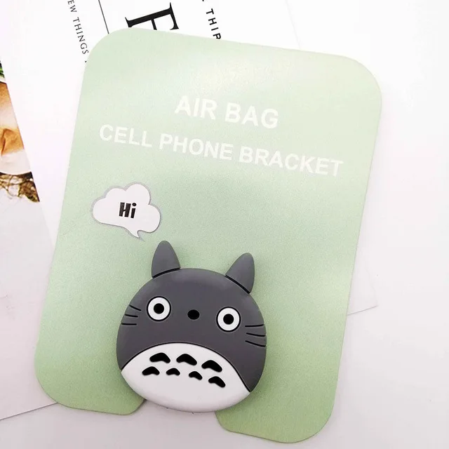 Totoro Wholesale Socket Universal Mobile Phone Stretch Bracket Cartoon Air Bag Phone Expanding Phone Stand Finger Car Phone Holder - Цвет: Totoro