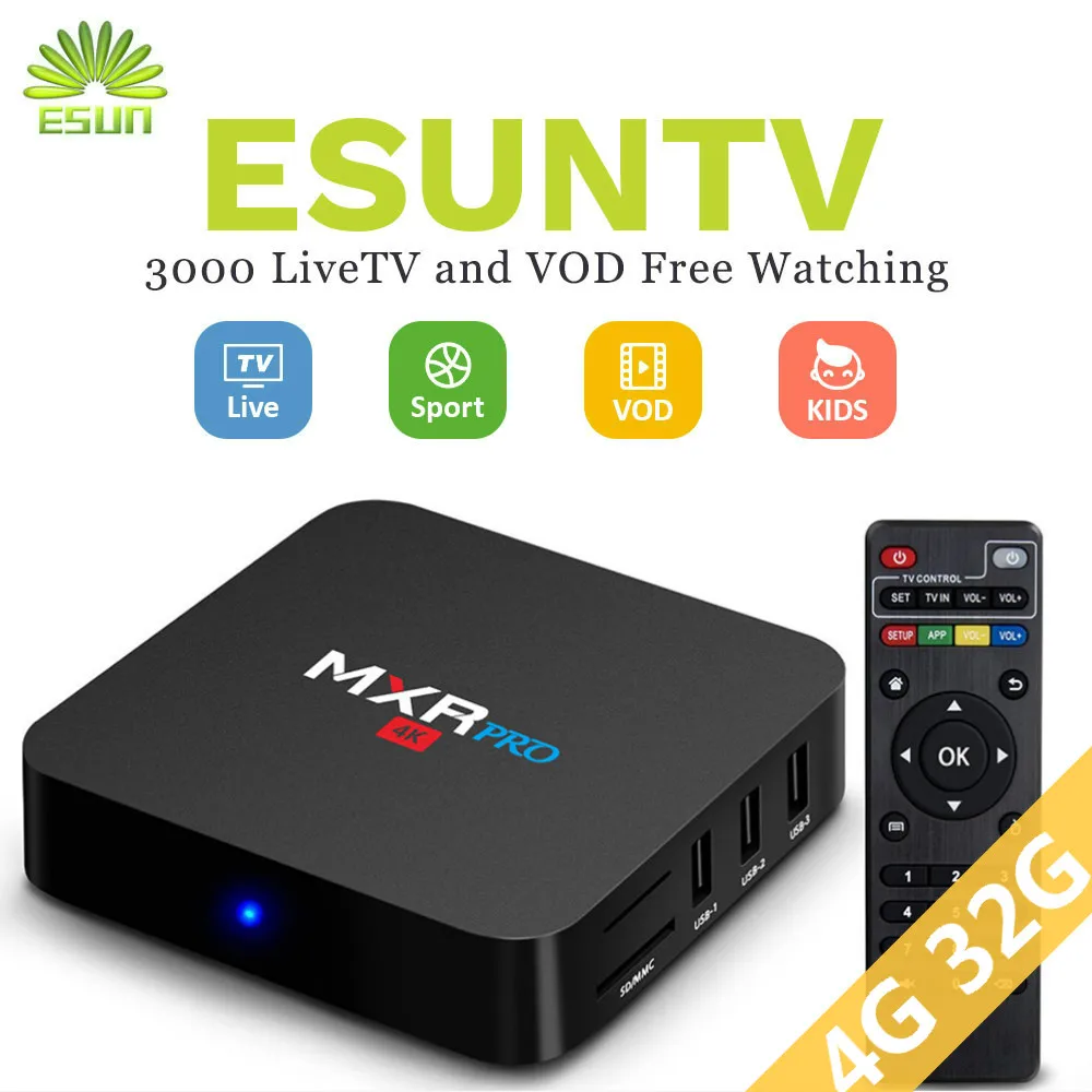 1 год IP tv включен MXR PRO RK3328 Android 7,1 SmXXt ТВ коробка 4G 32G телеприставка Европа IP tv Испания ip tv Португалия Канада