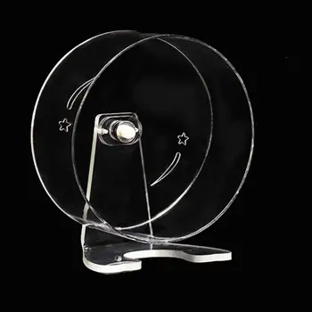 

Transparent Acrylic Hamster Running Exercise Wheel Hedgehog Racing Training Toy X6HC