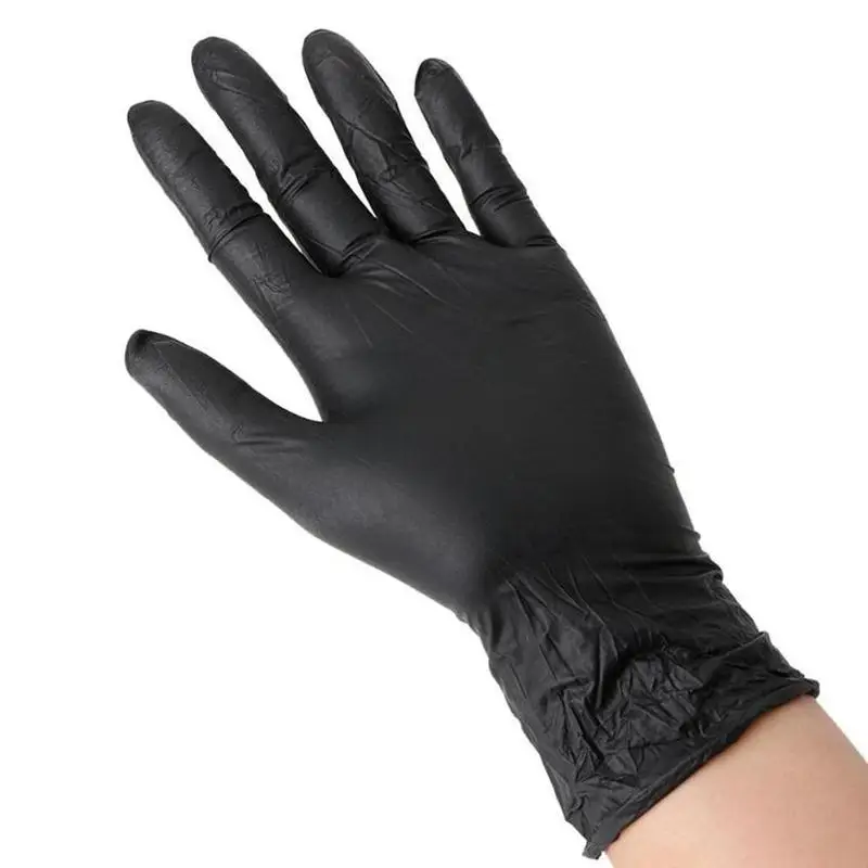Одноразовые резиновые перчатки для мытья механика нитриловые удобные перчатки черные перчатки для мытья посуды Высокое качество 1 пара