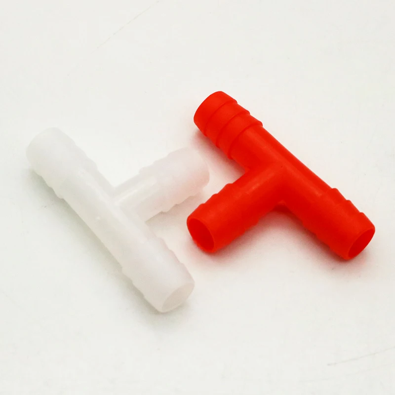 20Pcs Plastic Tee Tube Connector Pets Nipple Drinker