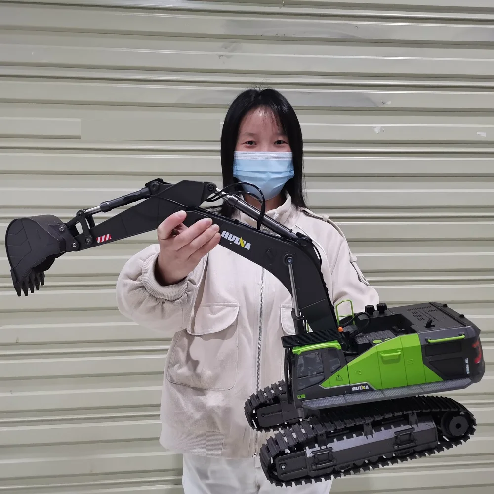 HUINA 1/14 RC Excavator Truck crawler Alloy 2.4GHz Radio Controlled Car 22 Channel Construction Vehicle Toy Sound  For Boys 4