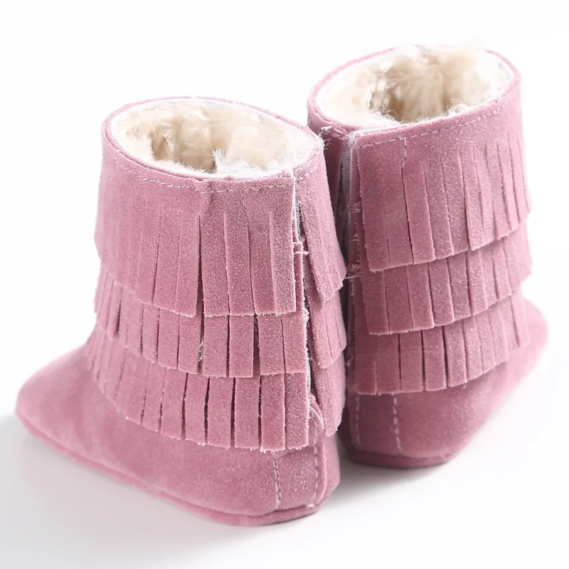 Детские зимние сапоги для мальчиков и девочек; мягкая подошва; для детей 0-18 месяцев; нескользящие теплые зимние для младенцев, до первых шагов носки; пинетки