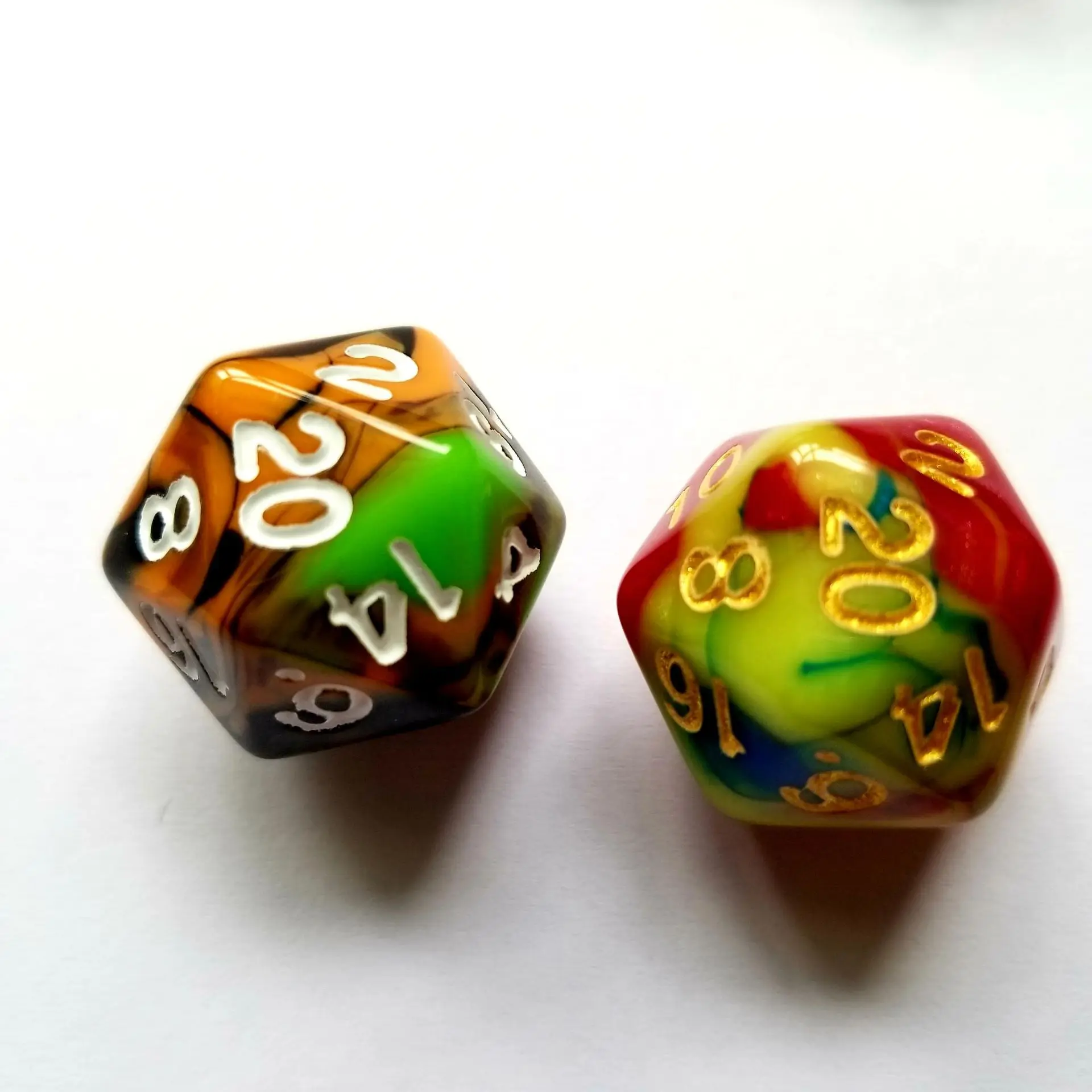 

Multi-Faceted Mixed Three-Color Mix Double Color DND Seven-4-20 Surface Ran Group Board Game Dice Source Processing Customizable