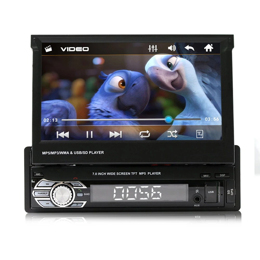 Vehemo FM/USB/AUX для gps-навигации автомобиля Bluetooth MP5 плеер выдвижной экран заднего вида TF Поддержка
