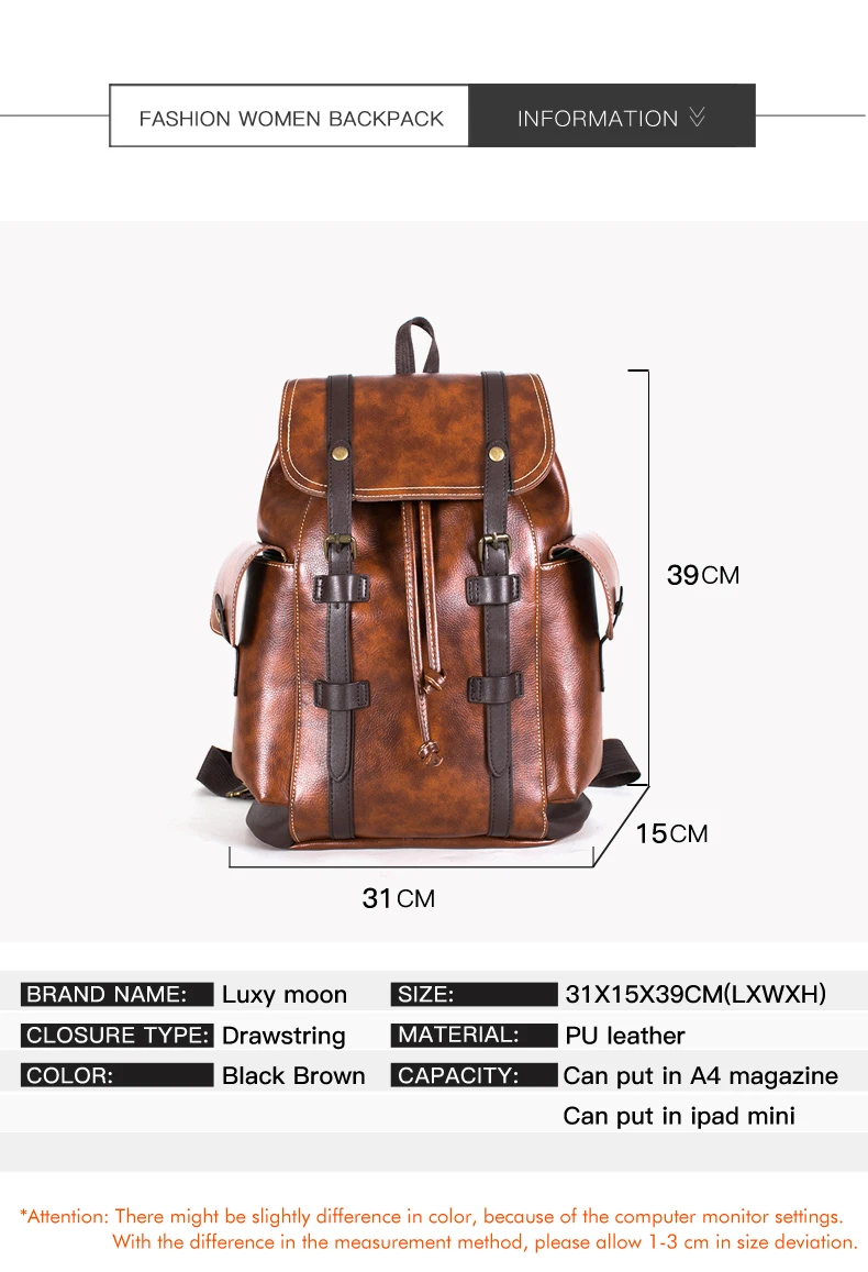 Женский винтажный кожаный рюкзак на шнурке, Женская дорожная сумка, большие школьные сумки для ноутбука А4, лоскутный Рюкзак mochila XA547H