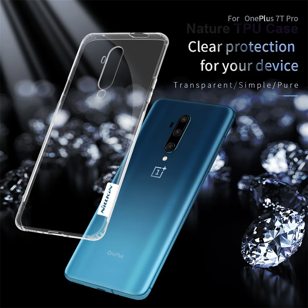 Чехол Nillkin для OnePlus 7T Pro Чехол натуральный прозрачный мягкий кремний TPU защитная задняя панель для телефона чехол для OnePlus 7T чехол