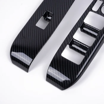 

4pcs Window panel trim Lift Switch Button Panel Sticker Replacement Black