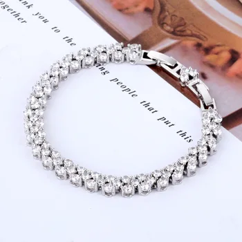 

High quality SWA. European and American fashion AAA sparkling drill Roman Bracelet
